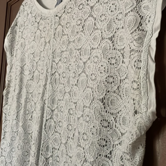 Fabulous grey lace tshirt! Dress it up or down! - Picture 3 of 5